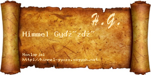 Himmel Győző névjegykártya